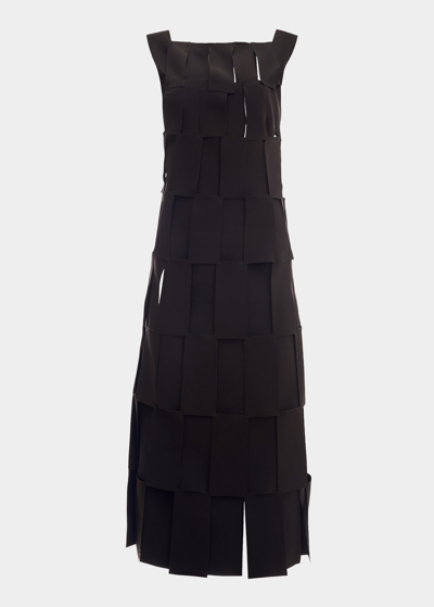 Shop A.w.a.k.e. Rectangle Layered Midi Dress In Black