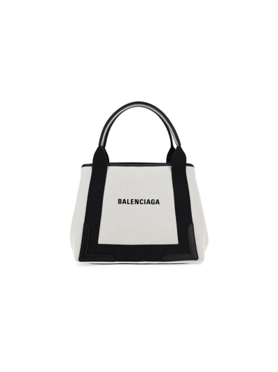 Shop Balenciaga Handbag In Natural/black