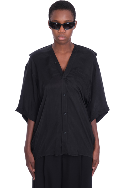 Shop Balenciaga Shirt In Black Polyamide Polyester