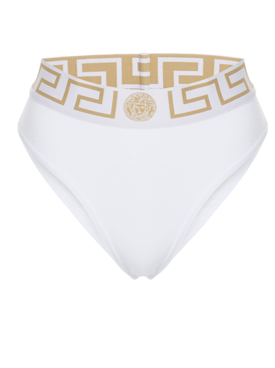 Shop Versace Slip In Bianco