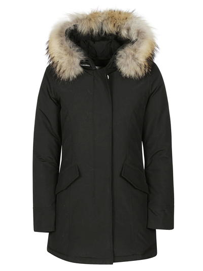 Shop Woolrich Arctic Raccoon Parka In Nero