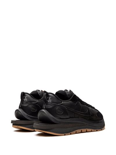 Shop Nike X Sacai Vaporwaffle "off Noir" Sneakers In Black