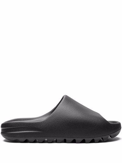 Shop Adidas Originals Yeezy "onyx" Slides In Black