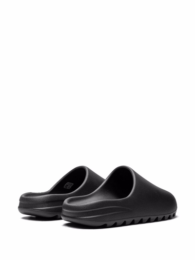 Shop Adidas Originals Yeezy "onyx" Slides In Black