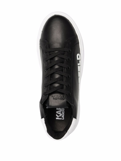 Shop Karl Lagerfeld Maxi Kup Logo-print Sneakers In Schwarz