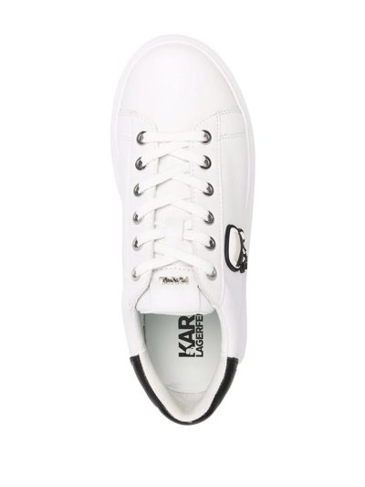 Shop Karl Lagerfeld Kapri Low-top Sneakers In Weiss