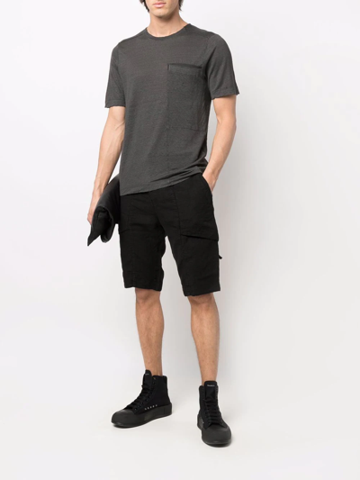 Shop Transit Linen Bermuda Shorts In Black
