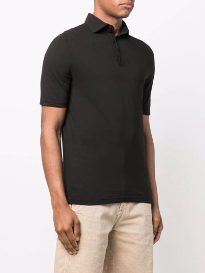 Shop Kired Short-sleeve Polo Shirt In Schwarz
