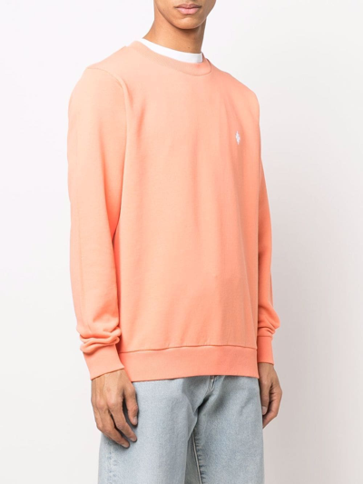 Shop Marcelo Burlon County Of Milan Logo Motif Sweatshirt In Orange