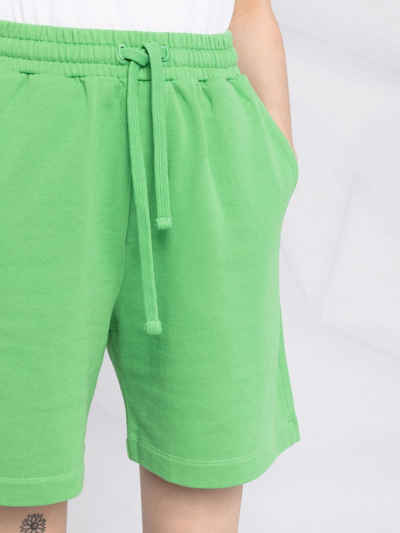 Shop Nanushka Organic Cotton Drawstring Shorts In Grün