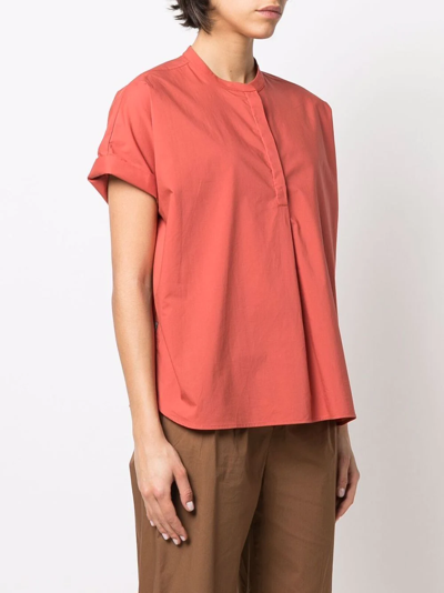 Shop Woolrich Round Neck Short-sleeved T-shirt In Orange