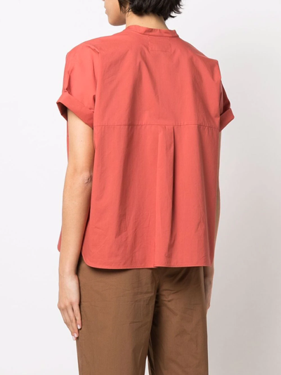 Shop Woolrich Round Neck Short-sleeved T-shirt In Orange