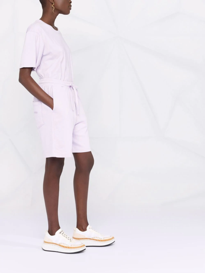 Nanushka Drawstring Organic-cotton Shorts In Purple