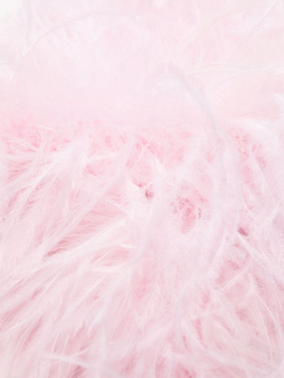 Shop Styland Ostrich Feather Scarf In Rosa