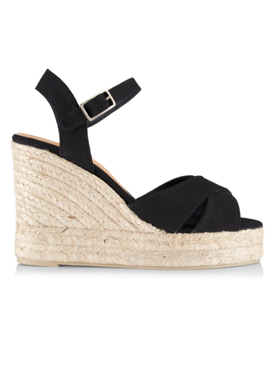 Shop Castaã±er Women's Blaudell Espadrille Wedge Sandals In Black