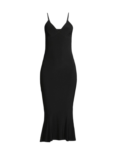 Shop Norma Kamali Women's Fishtail Slip Dress In Black