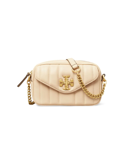 Shop Tory Burch Women's Mini Kira Quilted Leather Camera Bag In Brie