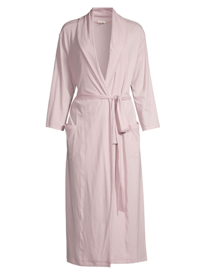 Shop Skin Women's Carina Long Robe In Pink Clay