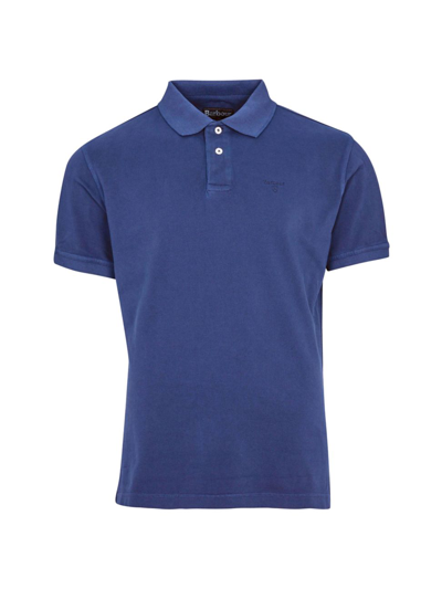 Shop Barbour Men's Washed Sports Polo Shirt In Navy
