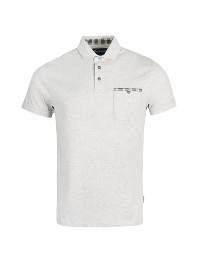 Shop Barbour Men's  Corpatch Polo Shirt In Grey Marl