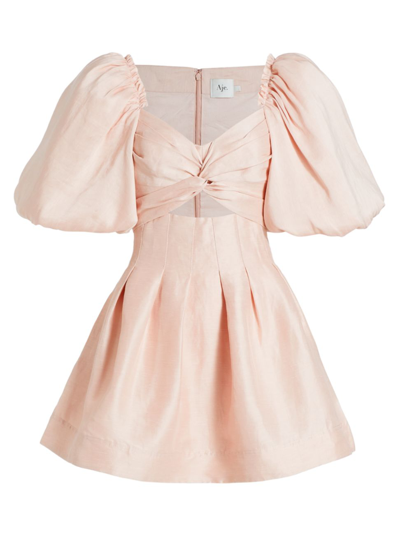 Shop Aje Women's Dusk Puff-sleeve Minidress In Blush