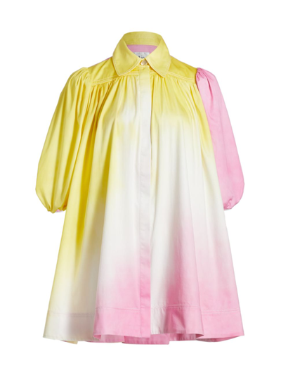 Shop Aje Women's Cloud Burst Gradient Tent Minidress In Tie Dye Pink