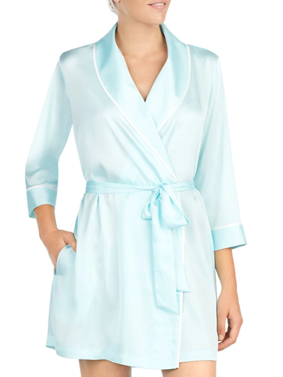 Shop Kate Spade Women's Happily Ever After Short Bridal Robe In Air