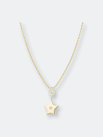 Shop Ariana Rabbani Bezel-set Diamond Star Necklace In White