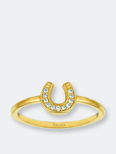 Shop Ariana Rabbani Diamond Horseshoe Ring In Brown