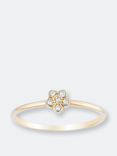 Shop Ariana Rabbani Diamond Flower Ring In White