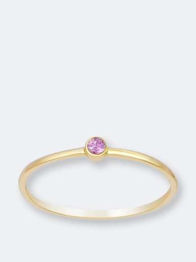 Shop Ariana Rabbani Yellow Gold Single Pink Sapphire Ring