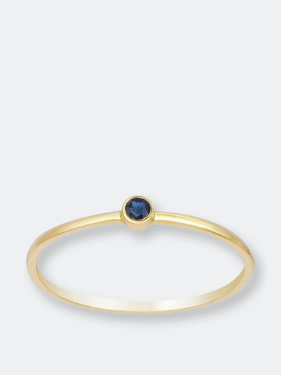 Shop Ariana Rabbani Yellow Gold Single Blue Sapphire Ring