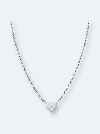 Shop Ariana Rabbani Single Diamond Gold Heart Necklace In Yellow