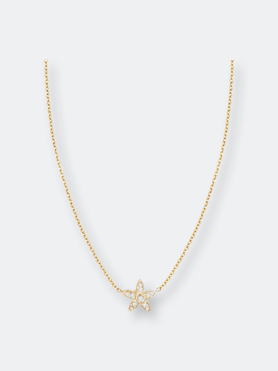 Shop Ariana Rabbani Diamond Starfish Necklace In White