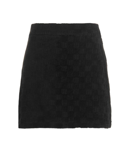 Shop Ambush Monogram Mini Skirt In Black