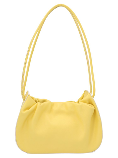 Shop Staud Logo Patch Shoulder Bag In Yellow