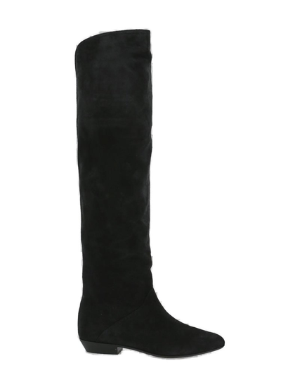 Shop Isabel Marant Velvet Over-the-knee Boots