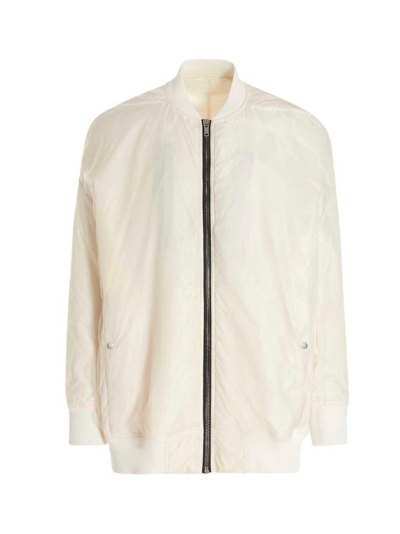 Shop Rick Owens Peter Flight Zipped Jacket In White