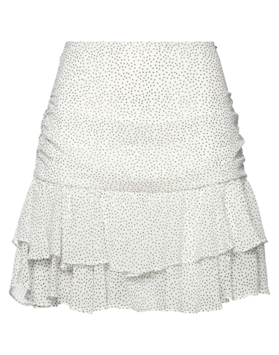 Shop Guess Woman Mini Skirt White Size Xs Polyester