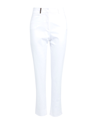 Shop Accuà By Psr Woman Pants White Size 4 Cotton, Elastane