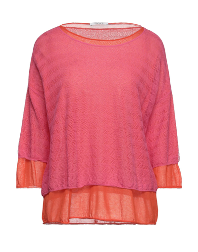 Shop Kangra Cashmere Kangra Woman Sweater Fuchsia Size 6 Cotton, Polyamide In Pink