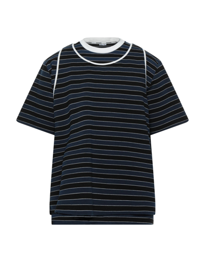 Shop Sunnei Man T-shirt Blue Size L Cotton, Nylon, Elastane