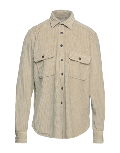 Shop Tintoria Mattei 954 Man Shirt Beige Size 15 Cotton