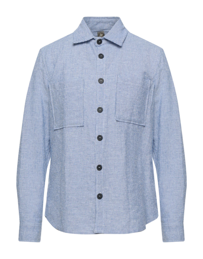 Shop Swiss-chriss Man Shirt Azure Size Xl Cotton In Blue