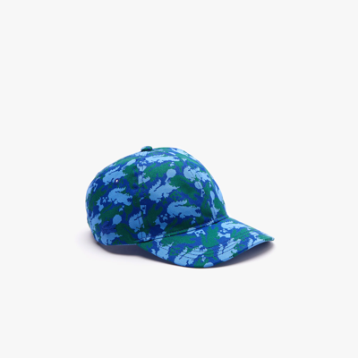 Shop Lacoste Boys'  X Minecraft Print Cotton Cap - 2 - 5 Years In Blue