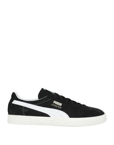 Shop Puma Muenster Classic Man Sneakers Black Size 9 Soft Leather