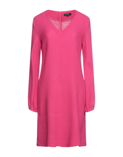 Shop Antonelli Woman Short Dress Fuchsia Size 8 Virgin Wool In Pink