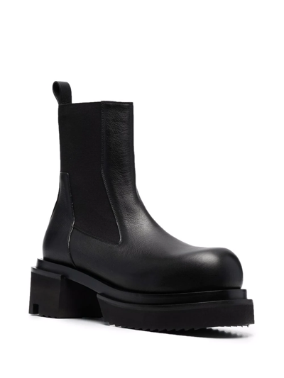 Shop Rick Owens Beatle Ballast Leather Boots In Black