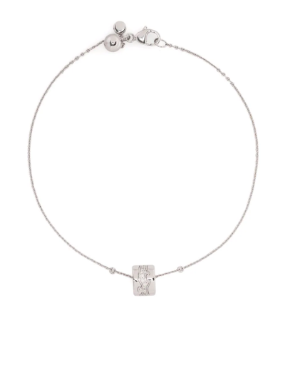 Shop Georg Jensen 18kt White Gold Fusion Diamond Charm Bracelet In Silver