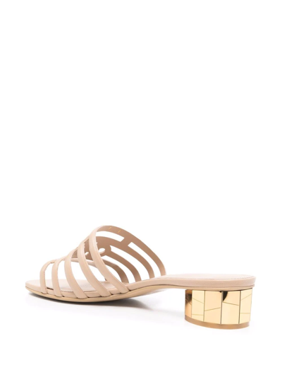 Ferragamo Finn 30mm Sandals In Neutrals
